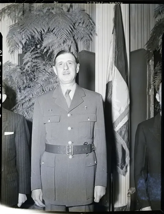 Framed Print : Waist Up Photo Of Charles De Gaulle Framed Print : Waist Up Photo Of Charles De Gaulle