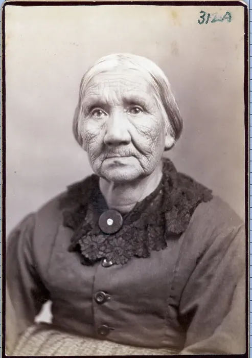 Framed Print : Waist-Up Portrait Of Elderly Woman Framed Print : Waist-Up Portrait Of Elderly Woman