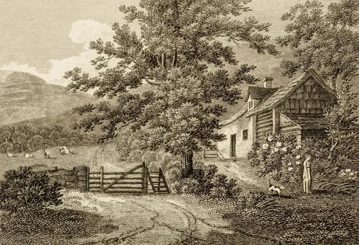 Framed Print : Wales scenery, 19th century engraving Framed Print : Wales scenery, 19th century engraving