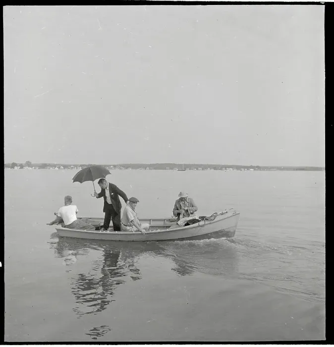 Framed Print : Walker Evans Holding an Umbrella Framed Print : Walker Evans Holding an Umbrella