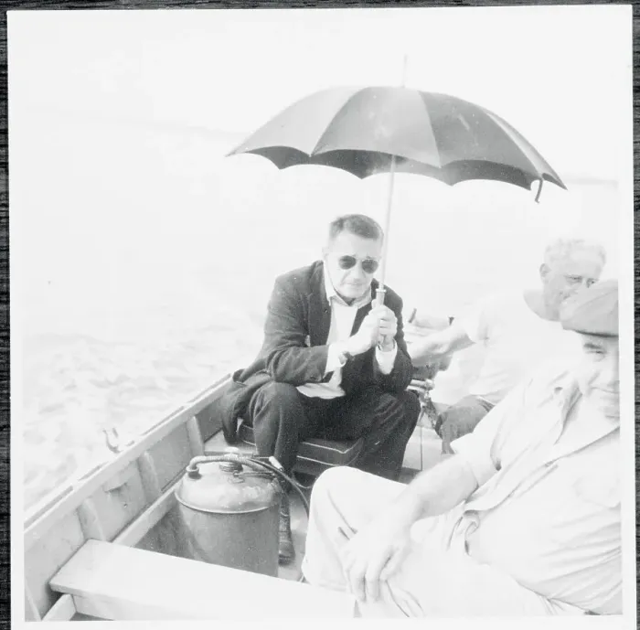 Framed Print : Walker Evans Holding Umbrella Framed Print : Walker Evans Holding Umbrella