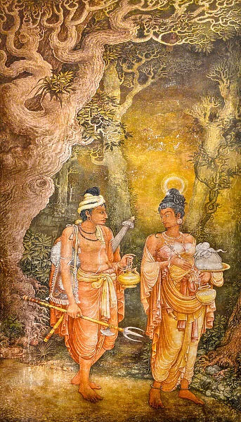 Wall Paintings in the Shrine at Kelaniya Temple