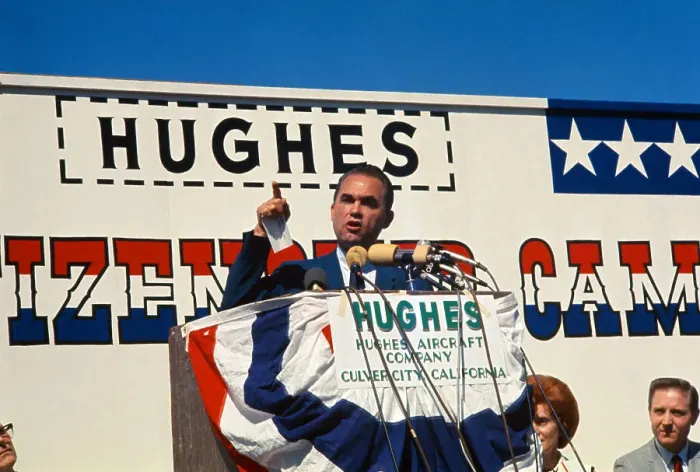 Framed Print : Wallace Speaking at Hughes Aircraft Framed Print : Wallace Speaking at Hughes Aircraft