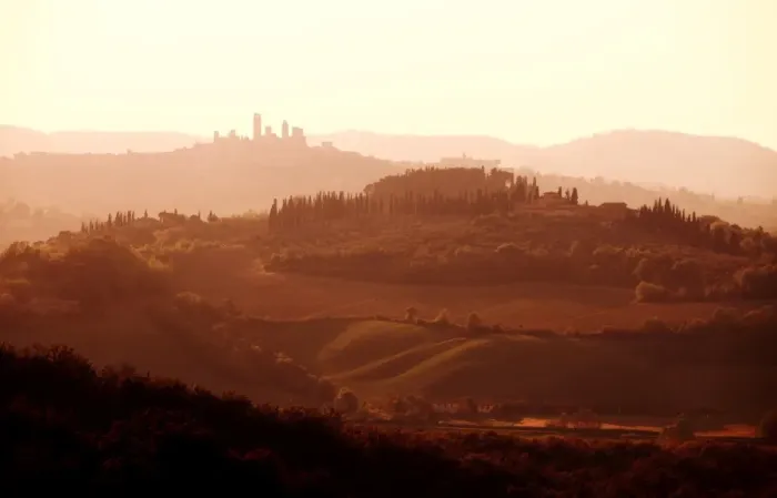 Framed Print : Walled hill town in Tuscany Framed Print : Walled hill town in Tuscany