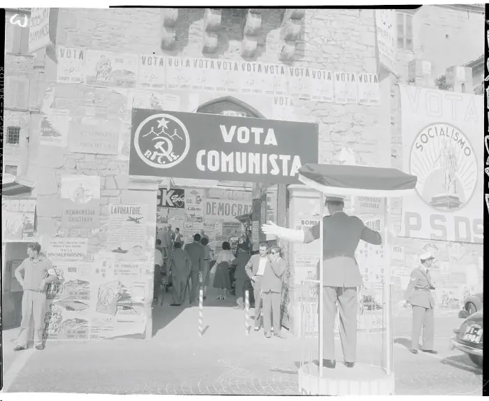 Framed Print : Walls of Gate Covered with Communist Posters Framed Print : Walls of Gate Covered with Communist Posters