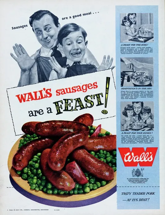 Framed Print : Wall's Sausages Framed Print : Wall's Sausages