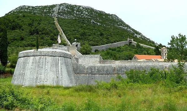 Walls of Ston, Ston, Dalmatia, Croatia