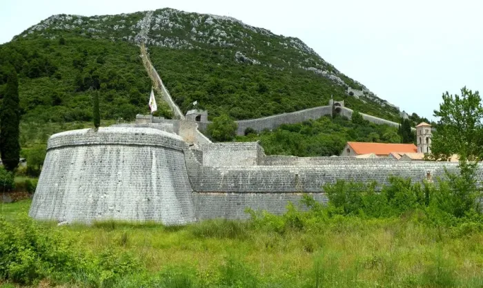 Framed Print : Walls of Ston, Ston, Dalmatia, Croatia