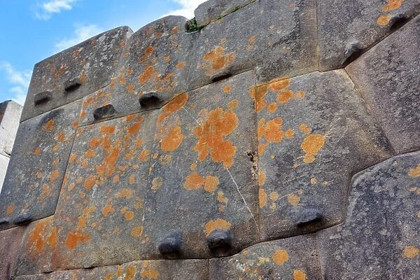 Walls, stone work at Ollantaytambo ruins, Peru
