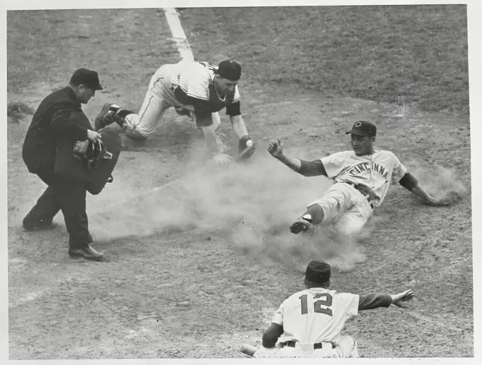 Framed Print : Wally Post Sliding Into Home Base Framed Print : Wally Post Sliding Into Home Base