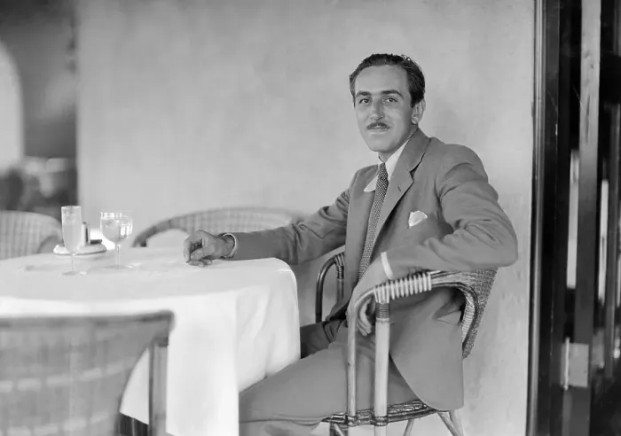 Framed Print : Walt Disney Seated in Hotel Room Framed Print : Walt Disney Seated in Hotel Room