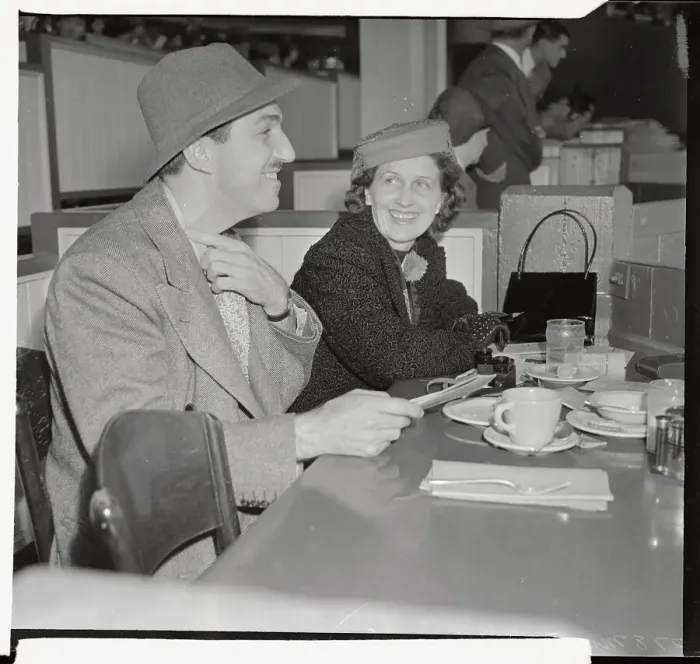 Framed Print : Walt Disney and Wife at Race Track Framed Print : Walt Disney and Wife at Race Track