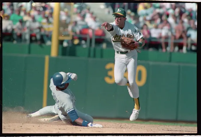 Framed Print : Walt Weiss Making Double Play Framed Print : Walt Weiss Making Double Play