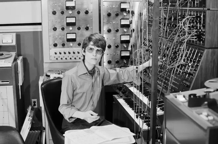 Framed Print : Walter Carlos Sits at Synthesizer Framed Print : Walter Carlos Sits at Synthesizer