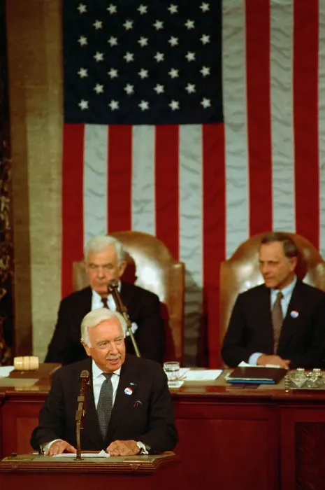 Framed Print : Walter Cronkite Addressing Congress Framed Print : Walter Cronkite Addressing Congress