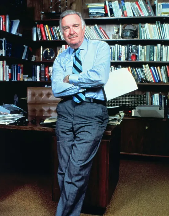 Framed Print : Walter Cronkite Standing in his Office Framed Print : Walter Cronkite Standing in his Office