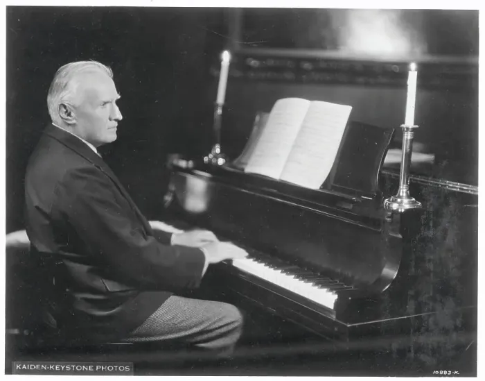 Framed Print : Walter Damrosch Playing Piano Framed Print : Walter Damrosch Playing Piano