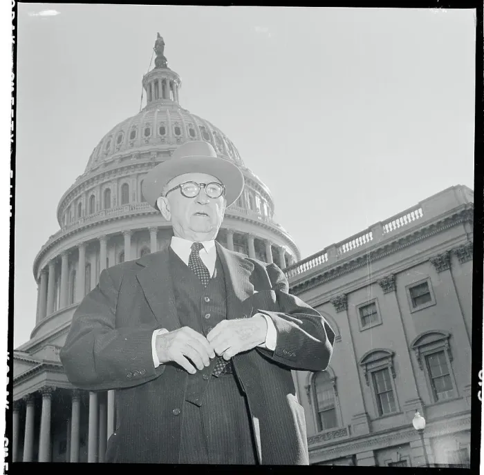 Framed Print : Walter George Posing in Front of the Capitol Dome Framed Print : Walter George Posing in Front of the Capitol Dome