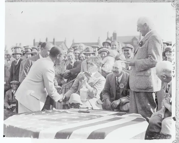 Framed Print : Walter Hagen Congratulating Bobby Jones Framed Print : Walter Hagen Congratulating Bobby Jones