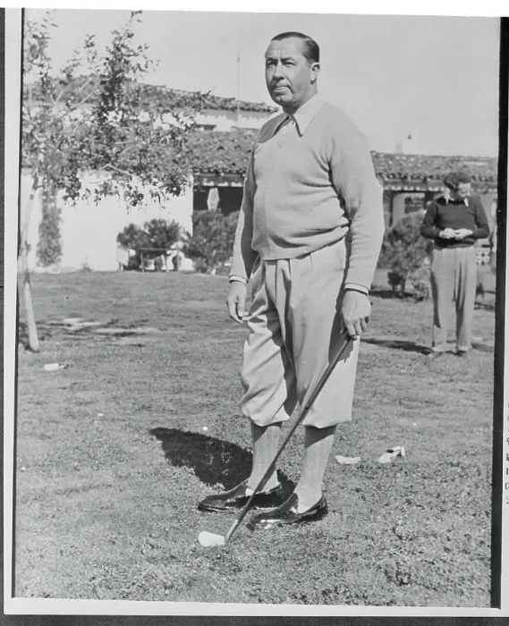 Framed Print : Walter Hagen Poised on the Green With Golf Club