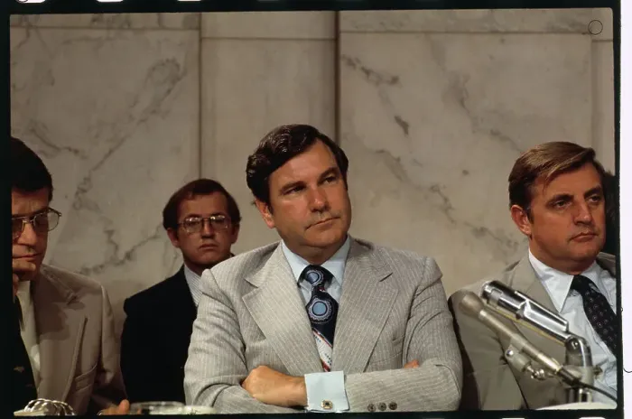 Framed Print : Walter Huddleston During Senate Hearing Framed Print : Walter Huddleston During Senate Hearing
