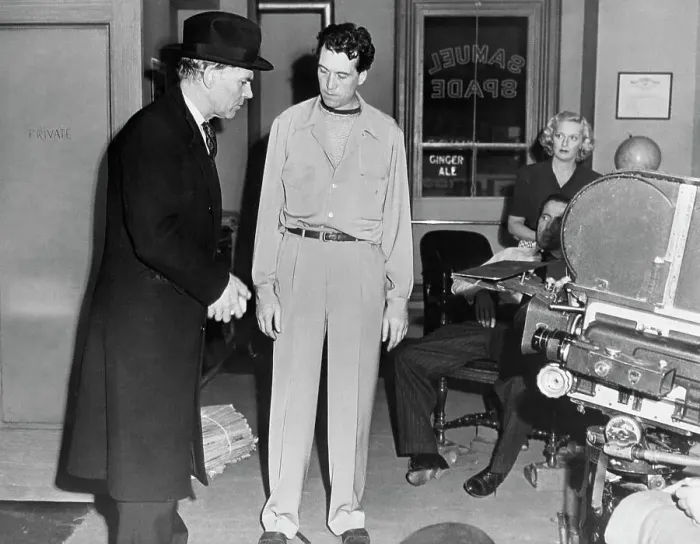 Framed Print : Walter and John Huston on Maltese Falcon Set Framed Print : Walter and John Huston on Maltese Falcon Set