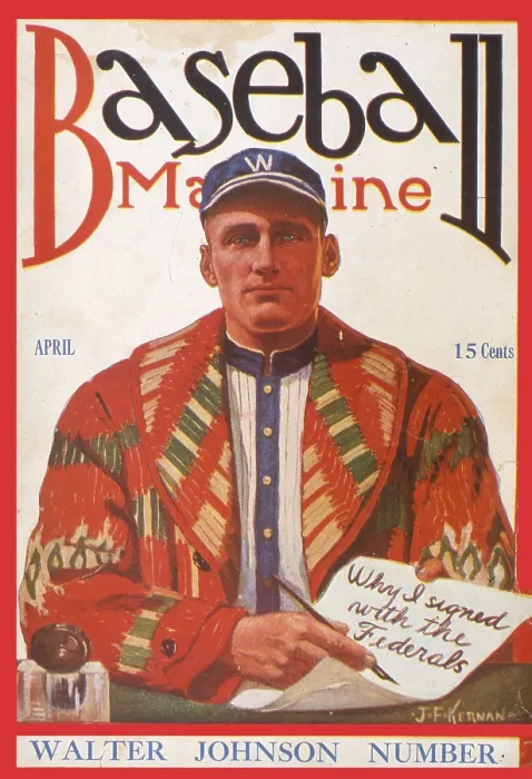 Framed Print : Walter Johnson Baseball Mag Framed Print : Walter Johnson Baseball Mag