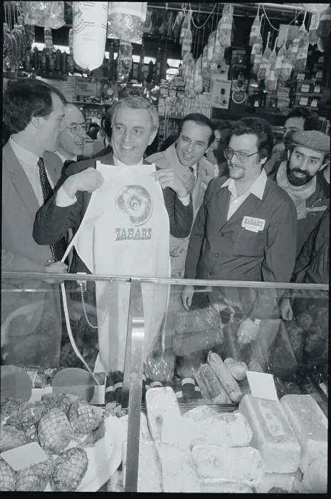 Framed Print : Walter Mondale Displaying Apron Framed Print : Walter Mondale Displaying Apron