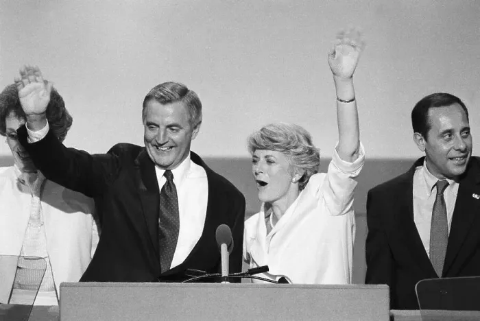 Framed Print : Walter Mondale and Geraldine Ferraro Framed Print : Walter Mondale and Geraldine Ferraro