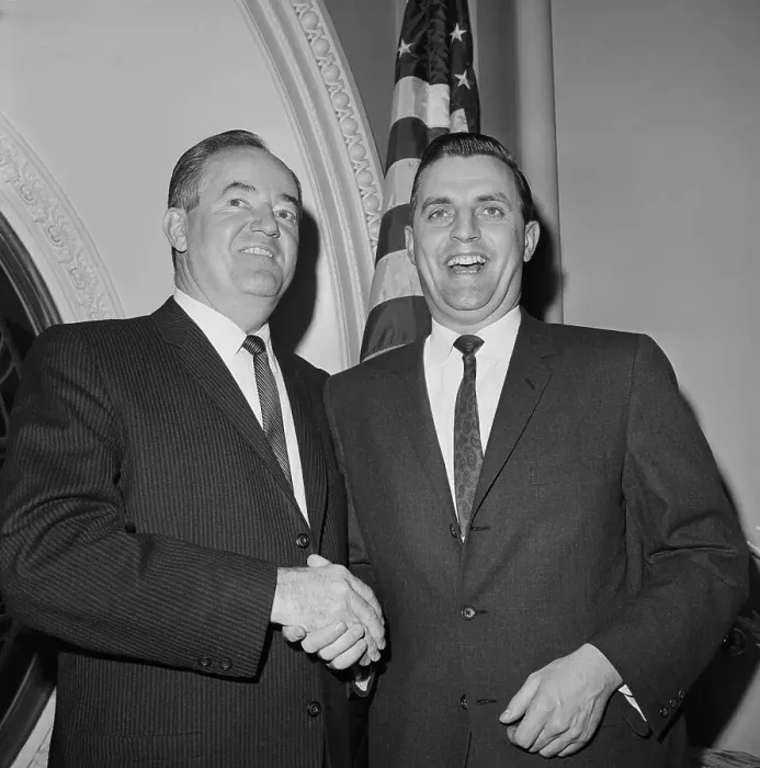 Framed Print : Walter Mondale And Hubert Humphrey Framed Print : Walter Mondale And Hubert Humphrey