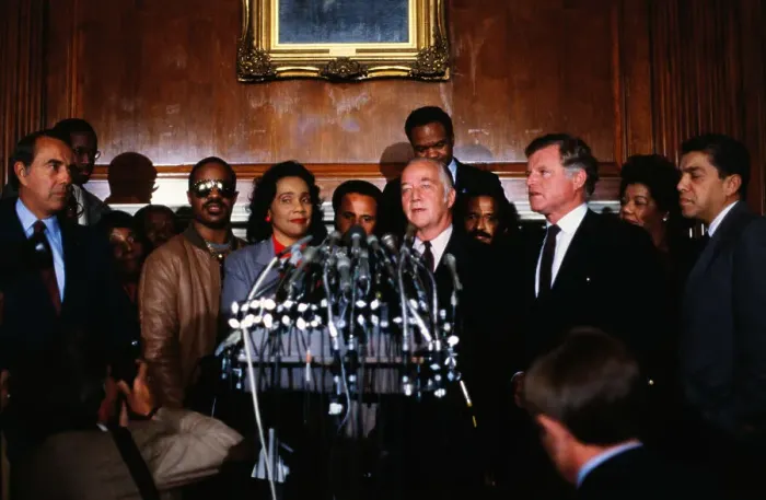Framed Print : Walter Mondale Speaking at Press Conference Framed Print : Walter Mondale Speaking at Press Conference