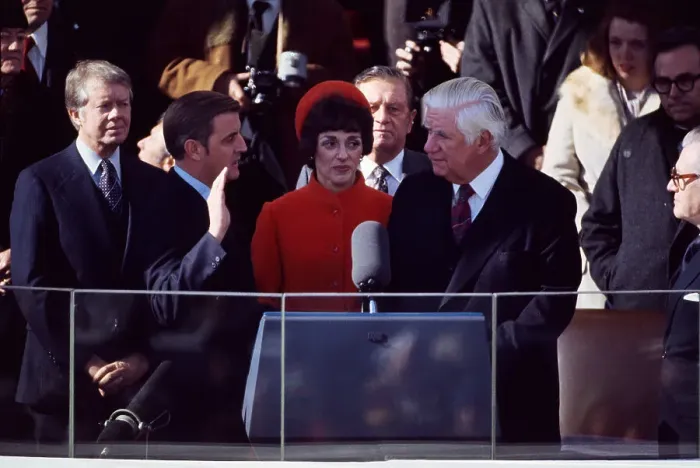 Framed Print : Walter Mondale Swearing In