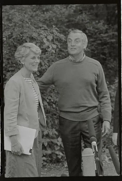 Framed Print : Walter Mondale Taking Geraldine Ferraro's Arm Framed Print : Walter Mondale Taking Geraldine Ferraro's Arm