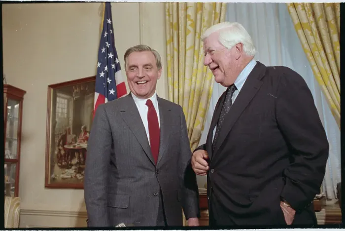 Framed Print : Walter Mondale with Tip O'Neill Framed Print : Walter Mondale with Tip O'Neill