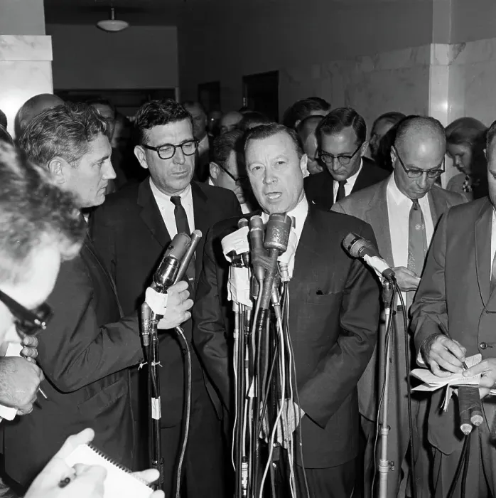 Framed Print : Walter P. Reuther and Leonard Woodcock at Press Conference Framed Print : Walter P. Reuther and Leonard Woodcock at Press Conference