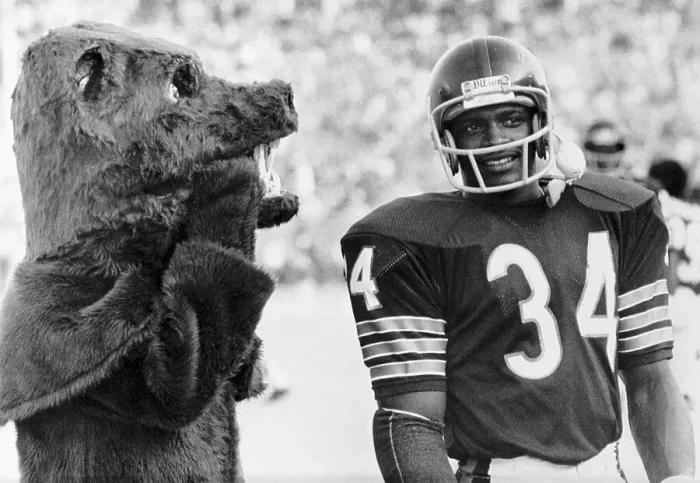 Framed Print : Walter Payton With Bears Mascot Framed Print : Walter Payton With Bears Mascot