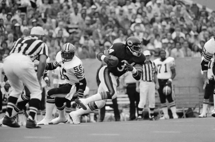 Framed Print : Walter Payton Escapes Saints Defender in Run Framed Print : Walter Payton Escapes Saints Defender in Run