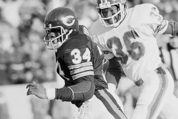 Framed Print : Walter Payton Running Past Cornerback Framed Print : Walter Payton Running Past Cornerback