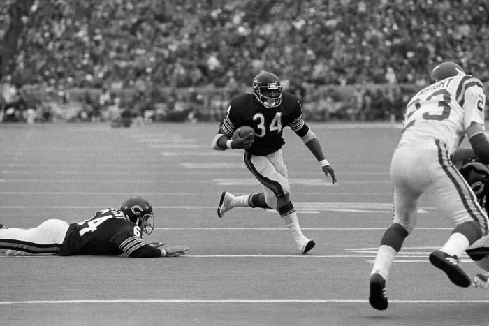 Framed Print : Walter Payton Runs With Football Framed Print : Walter Payton Runs With Football