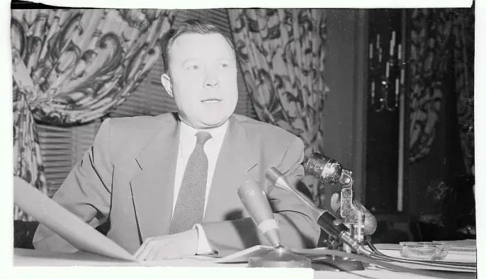 Framed Print : Walter Reuther During AFL-CIO Press Conference Framed Print : Walter Reuther During AFL-CIO Press Conference