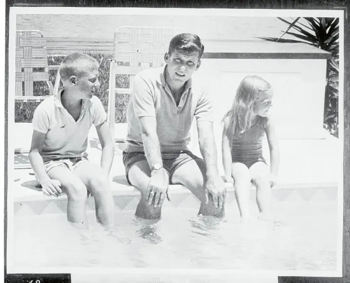 Framed Print : Walter Schirra III Sitting with his Children