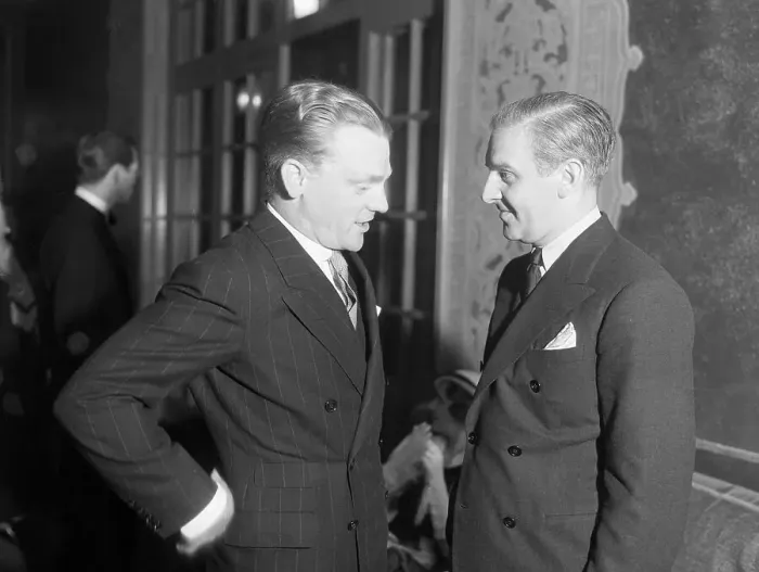 Framed Print : Walter Winchell and James Cagney Framed Print : Walter Winchell and James Cagney