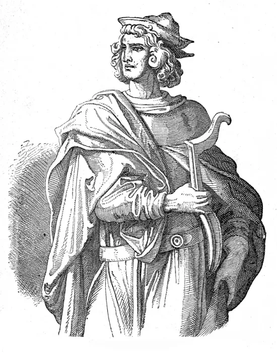 Framed Print : Walther von der Vogelweide Framed Print : Walther von der Vogelweide