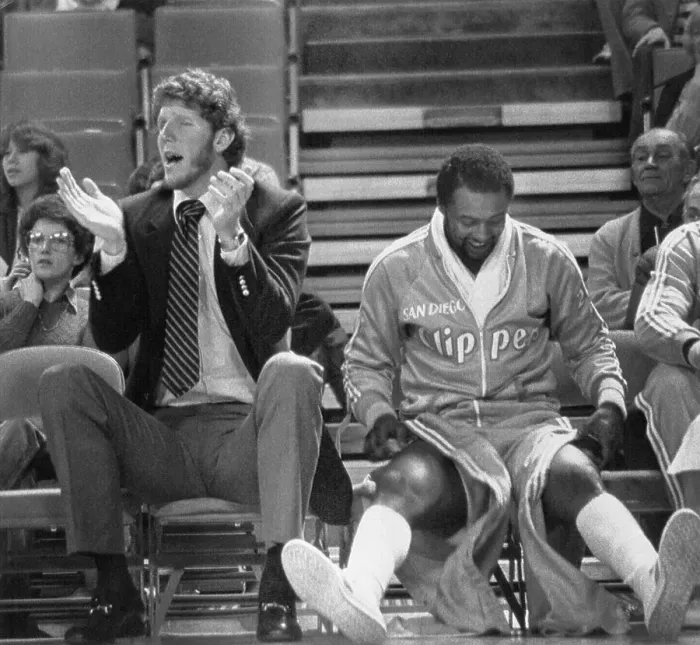 Framed Print : Bill Walton Applauding Teammates While on the Bench Framed Print : Bill Walton Applauding Teammates While on the Bench