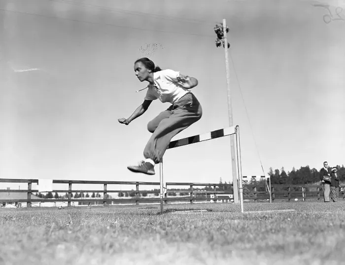 Framed Print : Wanda Dos Santos Practices Hurdle Race Framed Print : Wanda Dos Santos Practices Hurdle Race