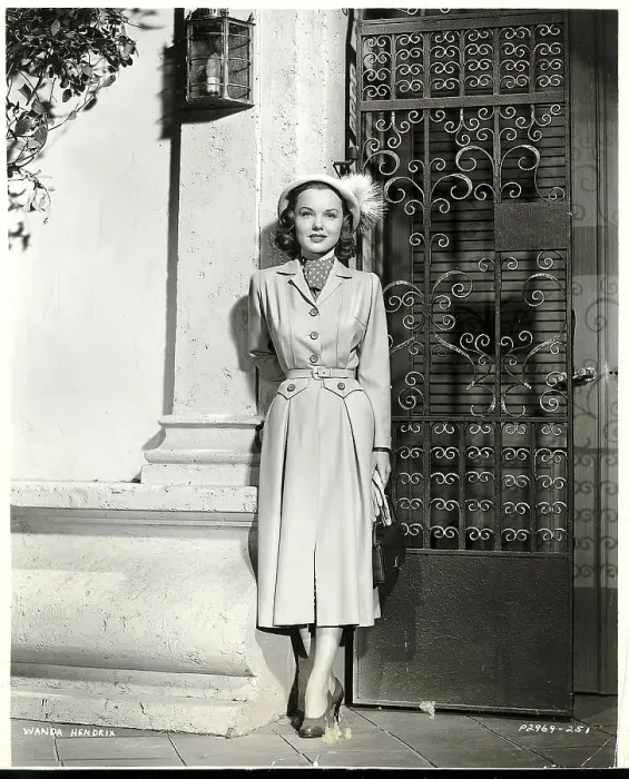 Framed Print : Wanda Hendrix Modeling Coat Framed Print : Wanda Hendrix Modeling Coat