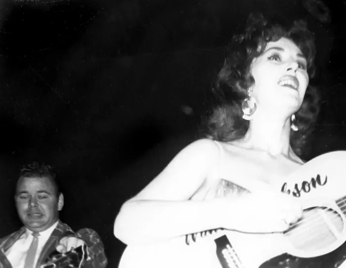 Framed Print : Wanda Jackson And Roy Clark Performing Framed Print : Wanda Jackson And Roy Clark Performing