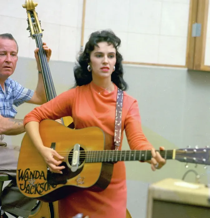 Framed Print : Wanda Jackson In The Studio Framed Print : Wanda Jackson In The Studio