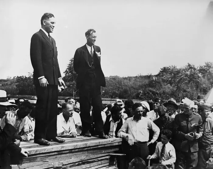 Framed Print : War Correspondent Floyd Gibbons Speaking at Bonus Army Camp Framed Print : War Correspondent Floyd Gibbons Speaking at Bonus Army Camp