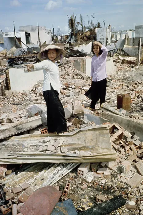 Framed Print : War Damage In Cholon, Saigon